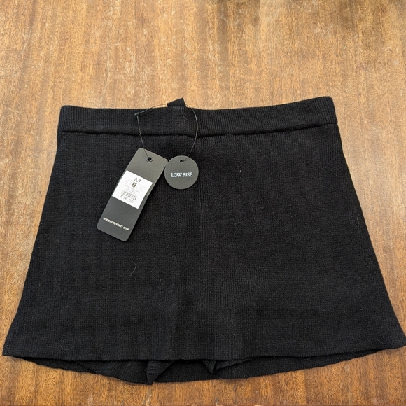 Ribbed Knit Mini Skort - Picture 1 of 6